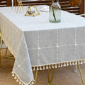 Deep Dream Tablecloths, Waterproof Table Cloth, Linens Wrinkle Free Anti-Fading, Rustic Table Cover Decoration for Kitchen Dinning Christmas (Rectangle/Oblong, 55''x70'',4-6 Seats, Light Coffee)